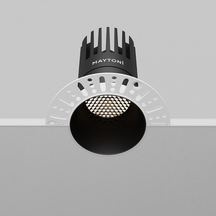 Встраиваемый светильник maytoni technical dip dl122-15w-4k-trs-b