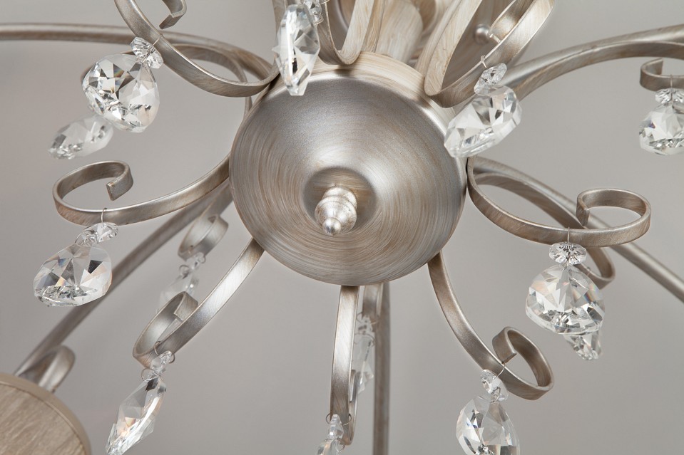 Потолочная люстра eurosvet liona 60065/8 серебро