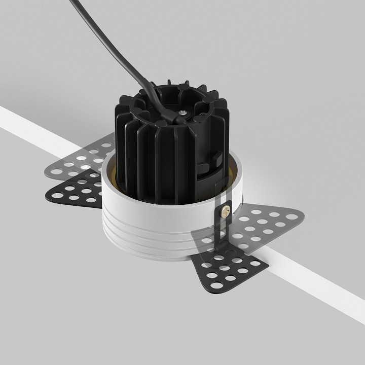 Встраиваемый светильник maytoni technical round dl058-7w3k-trs-bs