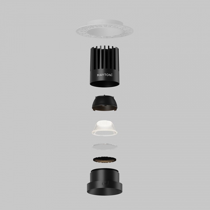 Встраиваемый светильник maytoni technical dip dl121-15w-4k-trs-b