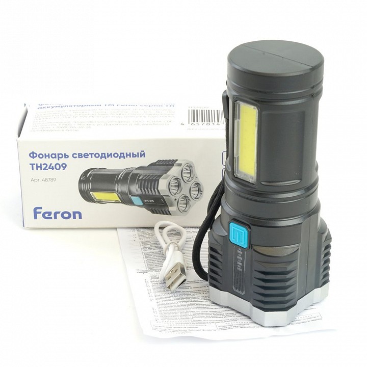 Фонарь ручной feron th2409 48789