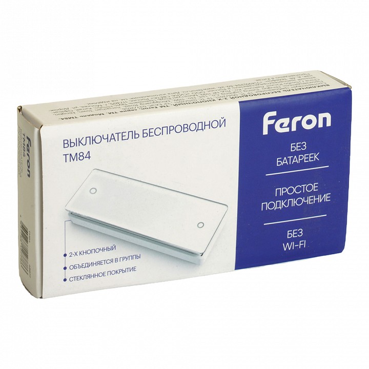 Выключатель беспроводной одноклавишный feron tm84 smart 48877