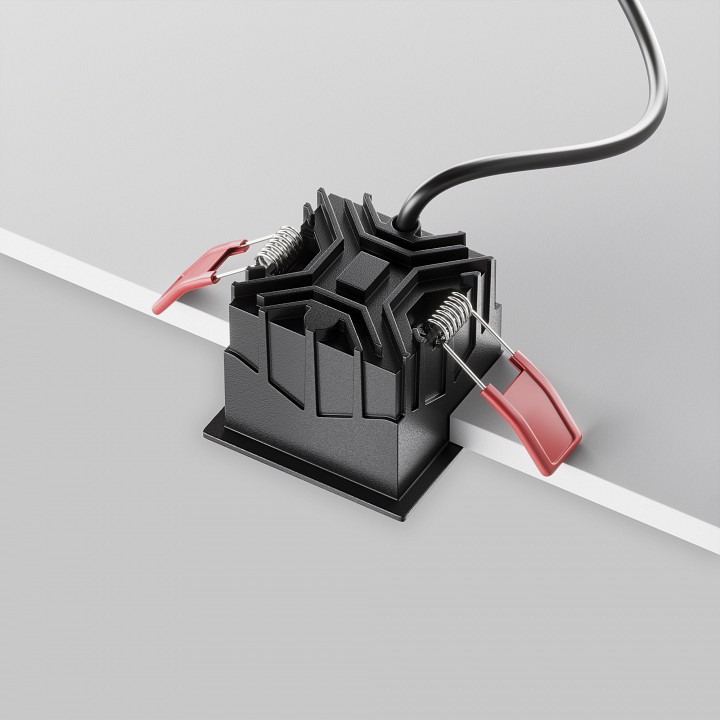 Встраиваемый светильник maytoni technical alfa led dl043-01-10w3k-sq-b-1