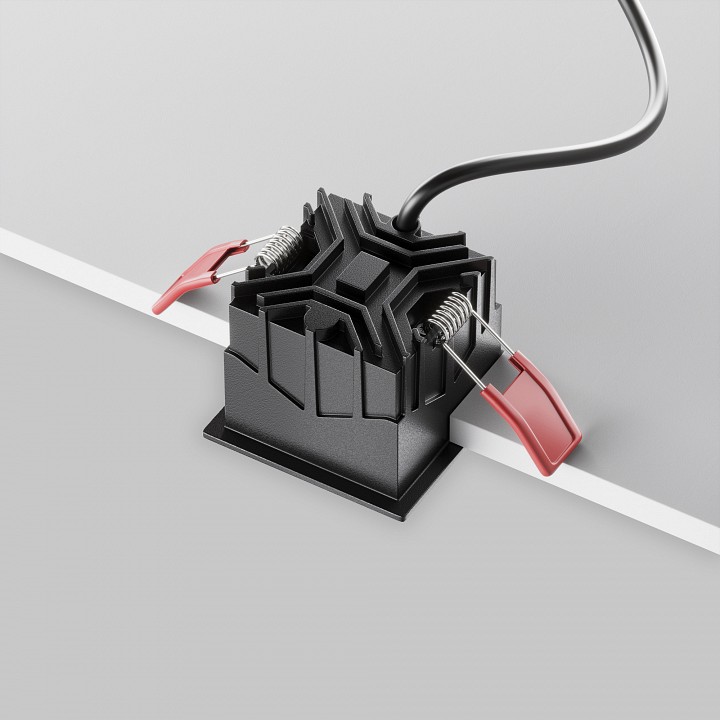 Встраиваемый светильник maytoni technical alfa led dl043-01-10w4k-sq-b-1