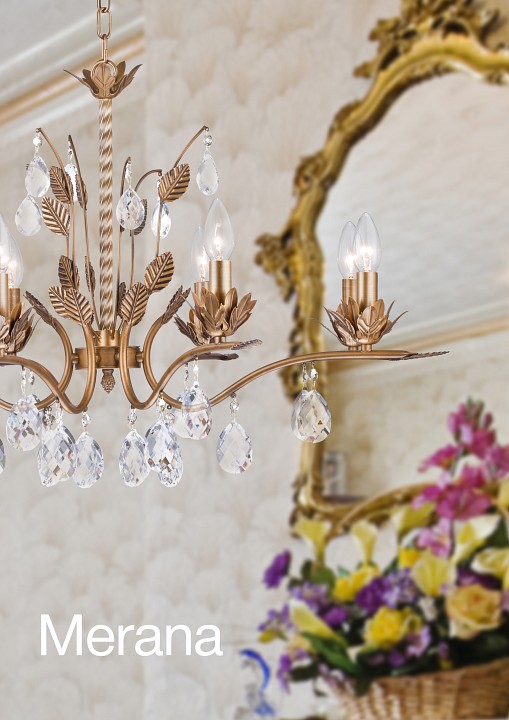 Подвесная люстра arti lampadari merana merana e 1.1.8 ag