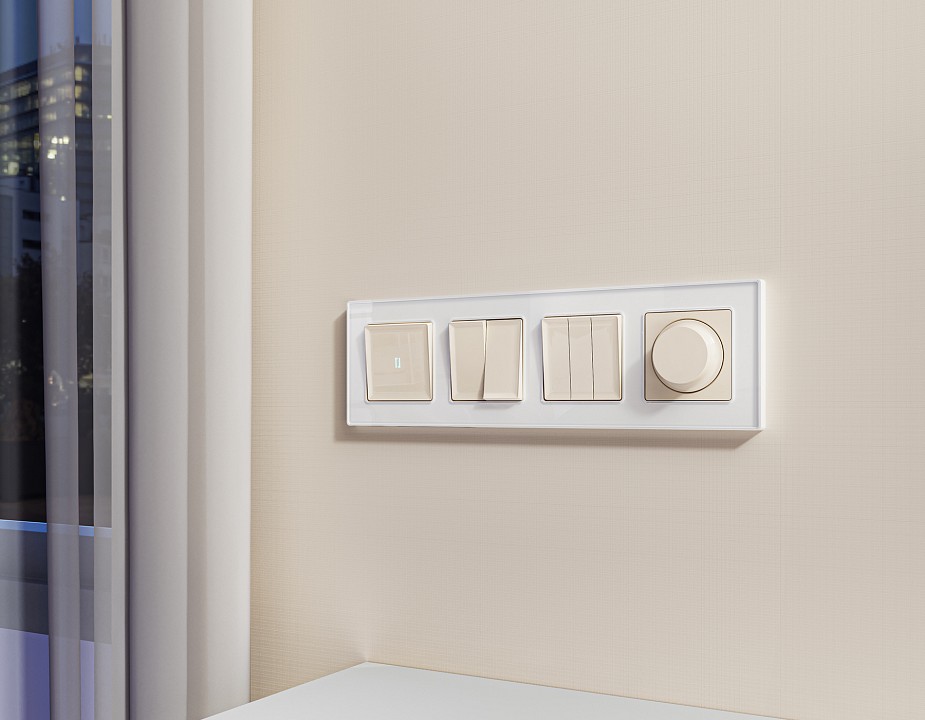 Выключатель перекрестный двухклавишный без рамки ambrella volt alfa ma303030