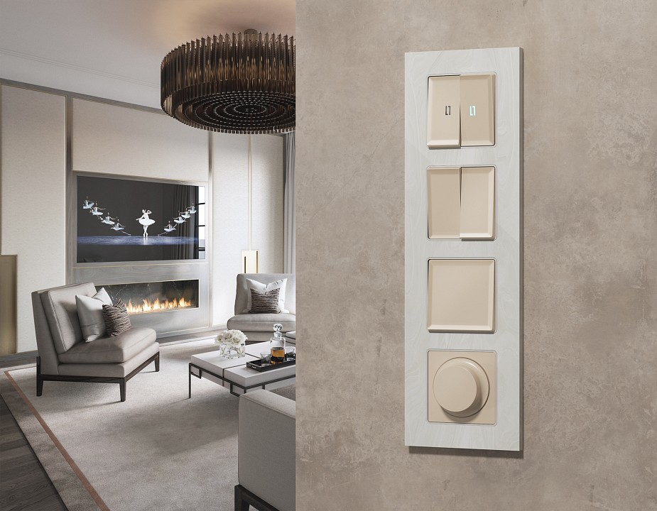 Выключатель перекрестный двухклавишный без рамки ambrella volt alfa ma323030