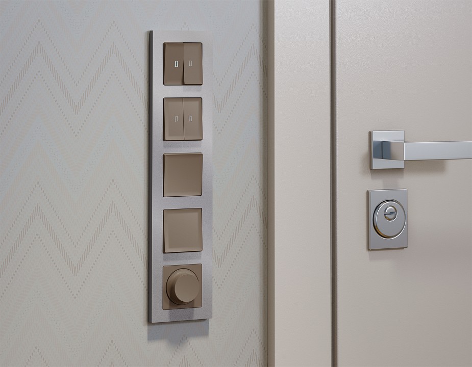 Выключатель двухполюсной самовозвратный без рамки ambrella volt ma ma631050