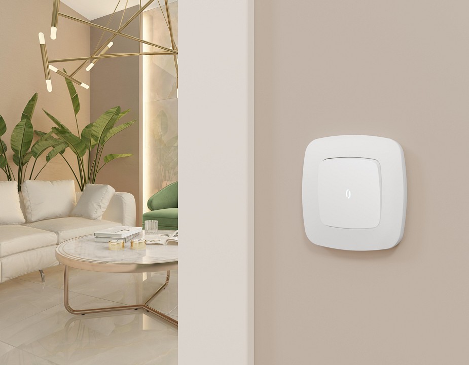 Выключатель самовозвратный двухклавишный с подсветкой, Без рамки ambrella volt mo mo122055