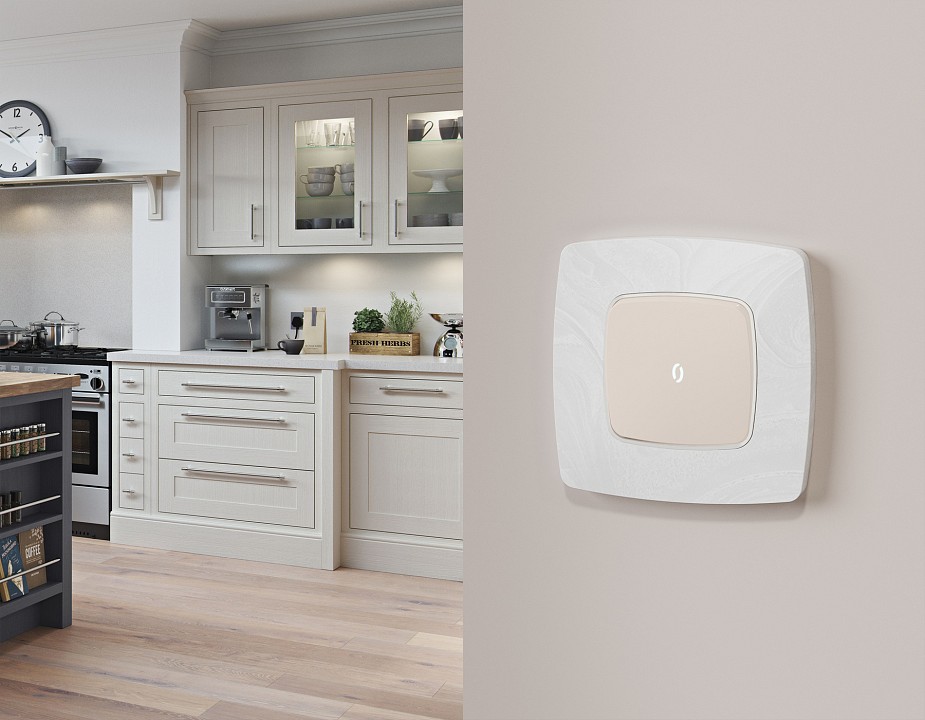 Выключатель самовозвратный одноклавишный с подсветкой, Без рамки ambrella volt mo mo322055