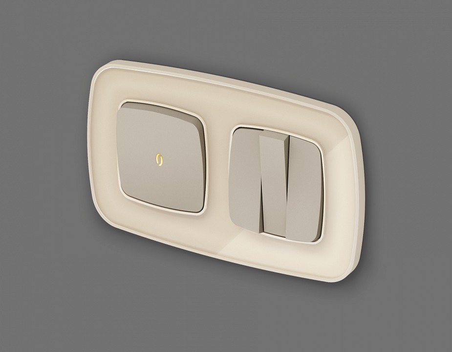 Выключатель самовозвратный одноклавишный с подсветкой, Без рамки ambrella volt mo mo362050