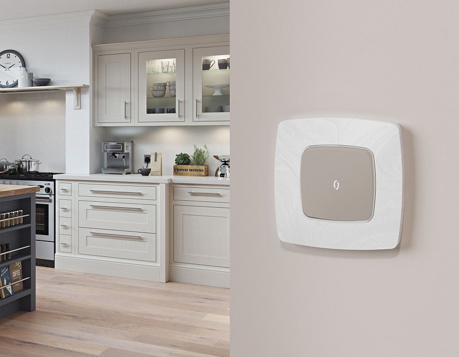 Выключатель самовозвратный одноклавишный с подсветкой, Без рамки ambrella volt mo mo362055