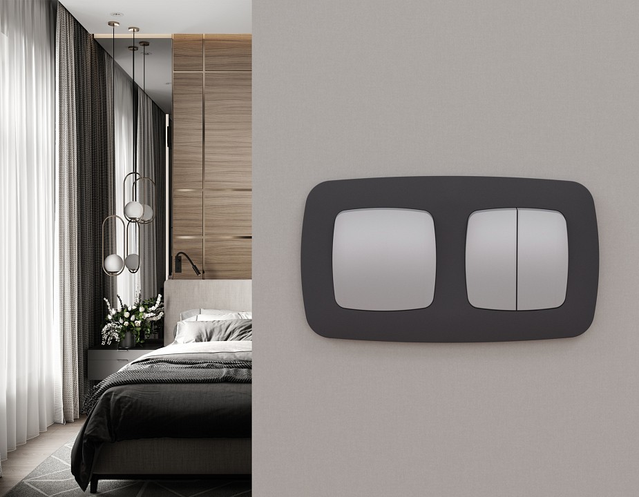 Выключатель самовозвратный одноклавишный без рамки ambrella volt mo mo501050