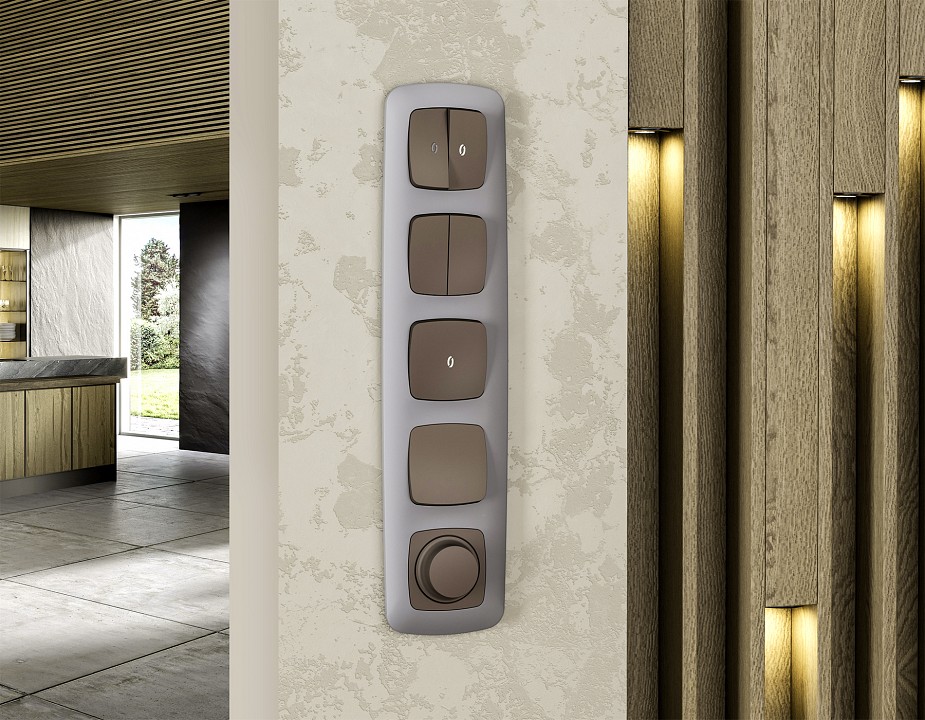 Выключатель самовозвратный одноклавишный с подсветкой, Без рамки ambrella volt mo mo632055