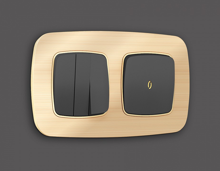 Выключатель самовозвратный одноклавишный с подсветкой, Без рамки ambrella volt mo mo902050