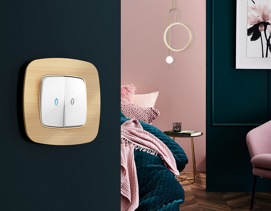 Клавиши для выключателя двухклавишного c подсветкой ambrella volt omega op1040