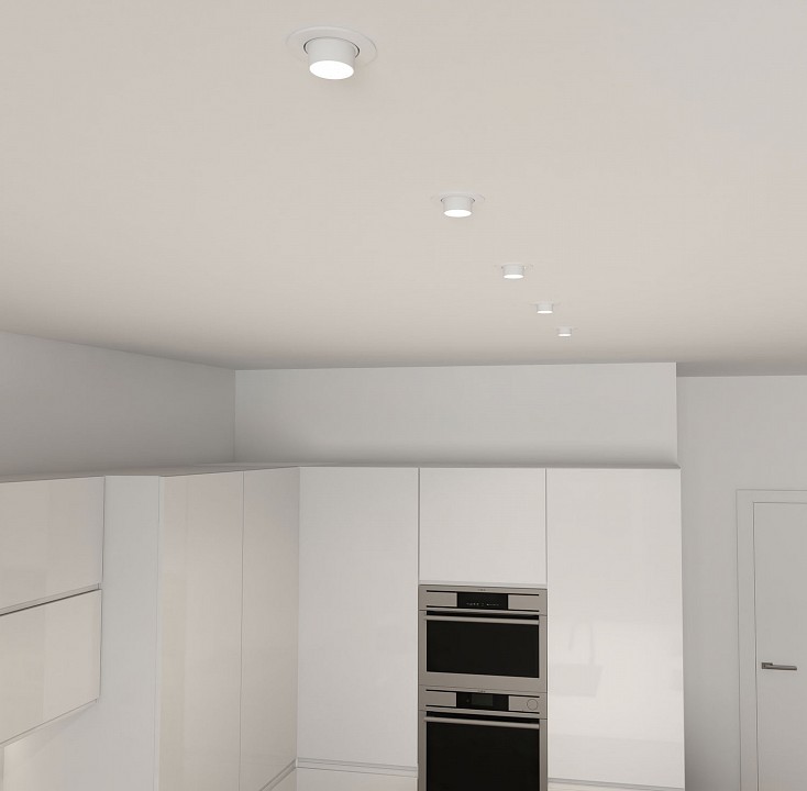 Встраиваемый светильник denkirs rond dk3120-wh