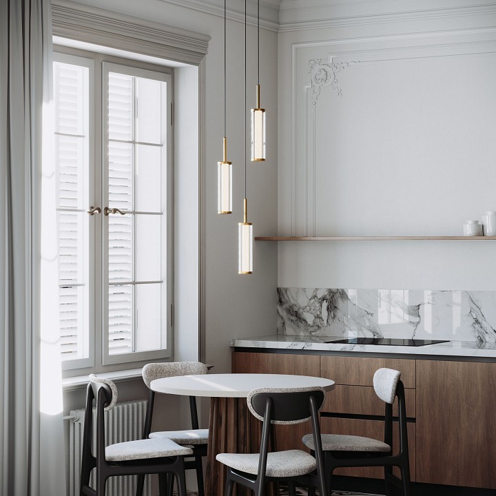 Подвесной светильник eurosvet stark 50386/3 led латунь