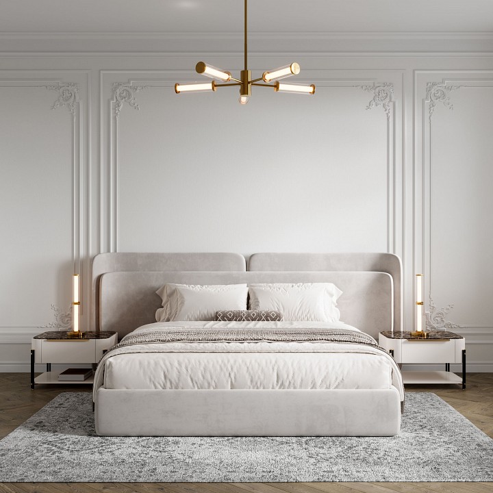 Люстра на штанге eurosvet stark 50386/5 led латунь