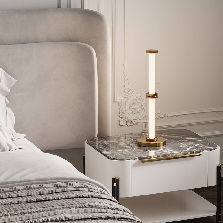 Настольная лампа декоративная eurosvet stark 80536/1 латунь