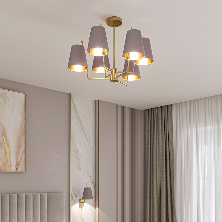 Люстра на штанге eurosvet topanga 60173/6 латунь