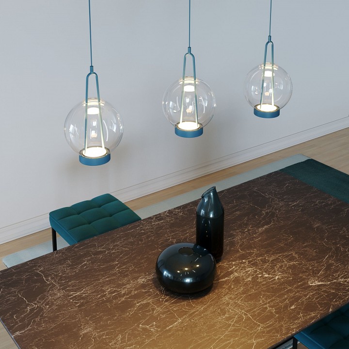 Подвесной светильник eurosvet frasco 50267/1 led синий