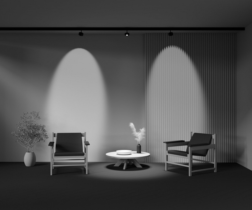 Светильник на штанге maytoni technical lens tr217-2-15w4k-b