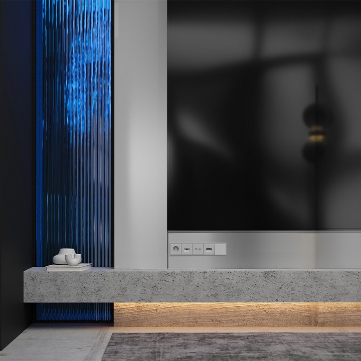 Накладка для розетки с заземлением voltum s70 vls000616