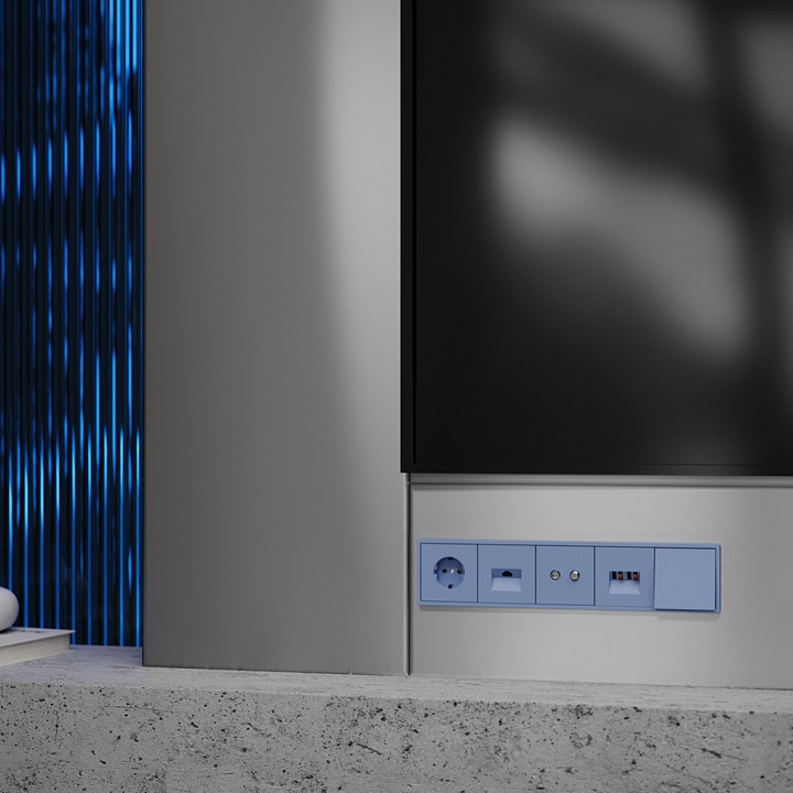 Накладка для розетки rj-11 или rj-45 voltum s70 vls001315