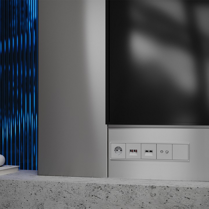 Накладка для розетки rj-11 или rj-45 voltum s70 vls001416