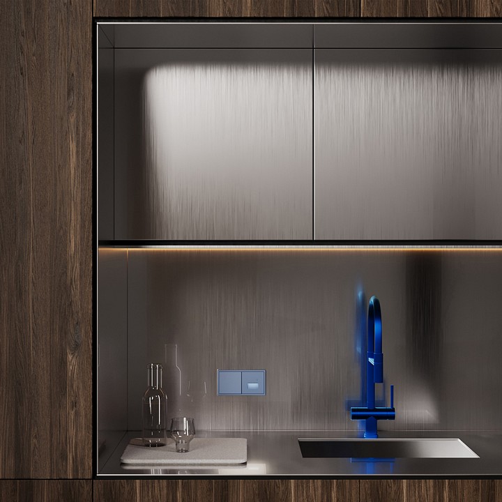 Накладка для заглушки для поста с подсветкой и с датчиком voltum s70 vls002415