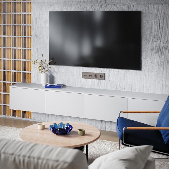 Накладка для тв-розетки и rj-11 или rj-45 voltum s70 vls002714