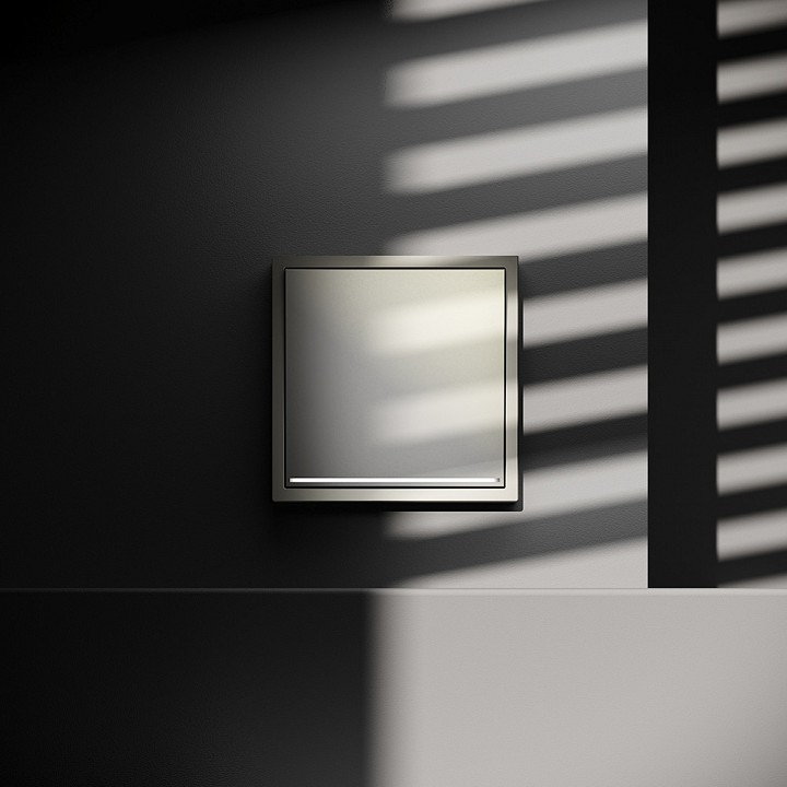 Выключатель одноклавишный с подсветкой без рамки voltum s70 vls010204