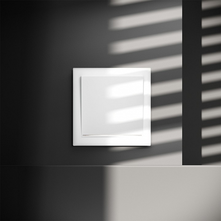 Выключатель проходной одноклавишный с подсветкой без рамки voltum s70 vls010402