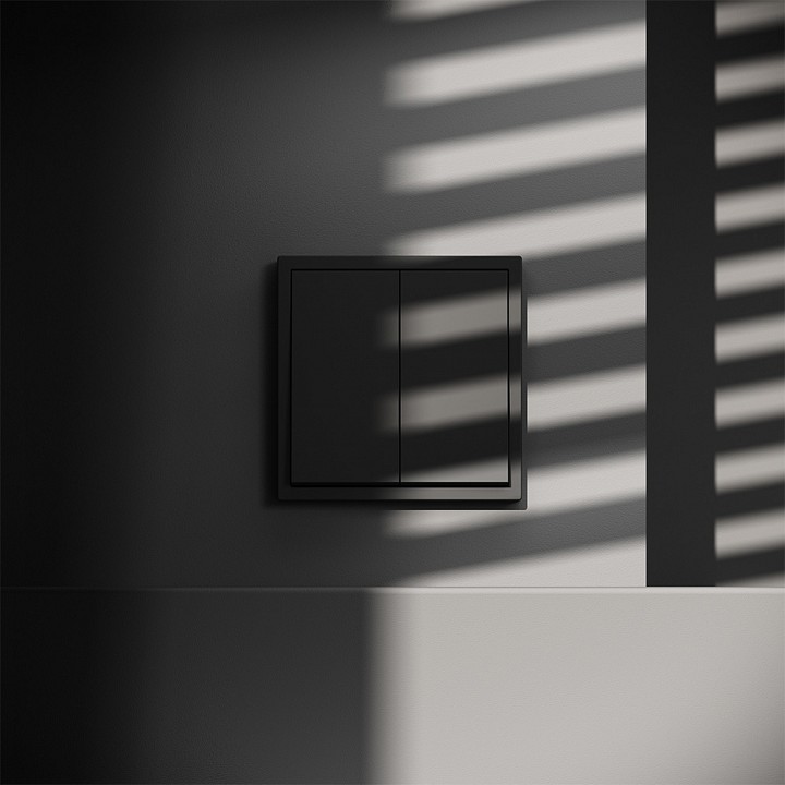 Выключатель двухклавишный без рамки voltum s70 vls020108