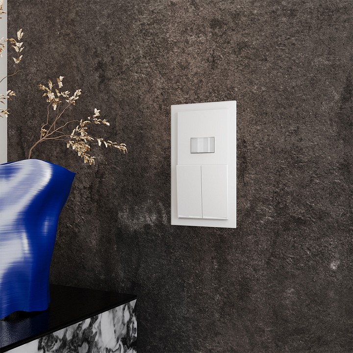 Выключатель двухклавишный с подсветкой без рамки voltum s70 vls020202