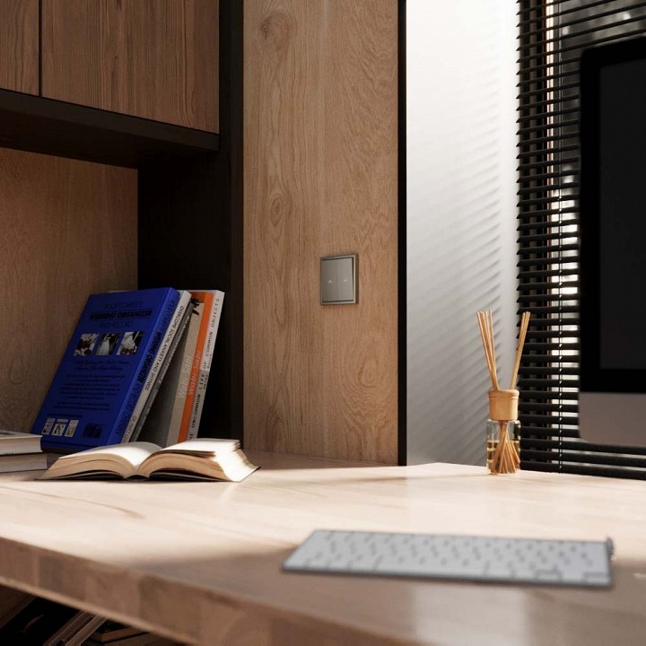 Выключатель для жалюзи без рамки voltum s70 vls020704