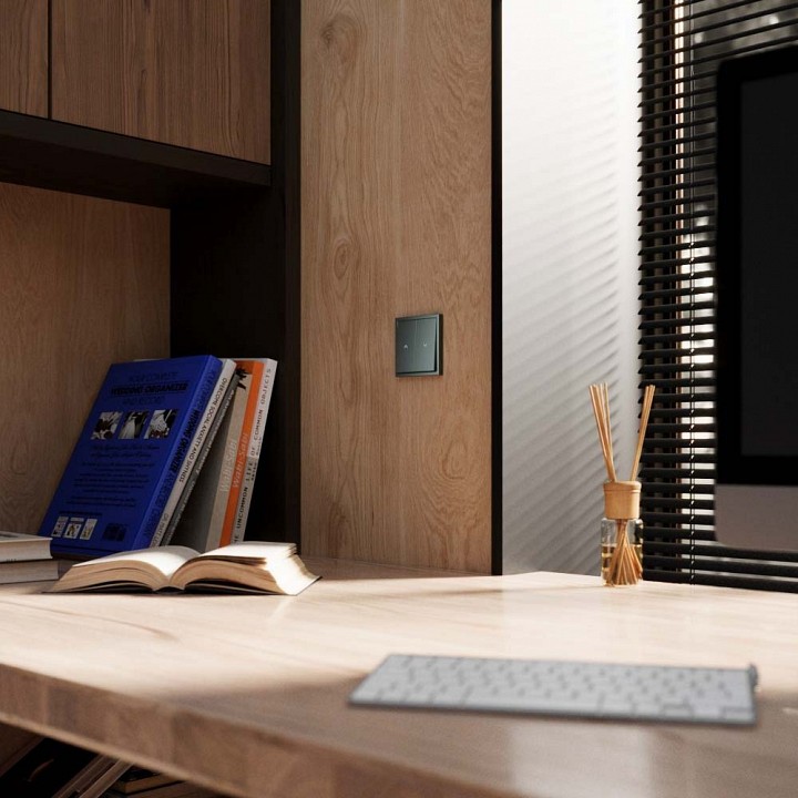 Выключатель для жалюзи без рамки voltum s70 vls020706