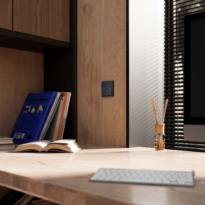 Выключатель для жалюзи без рамки voltum s70 vls020707