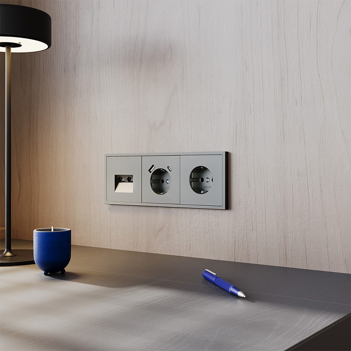 Розетка с заземлением, Без рамки voltum s70 vls040106