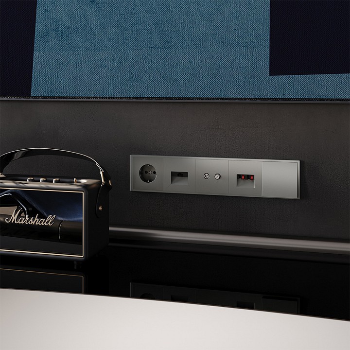 Розетка ethernet rj-45 без рамки voltum s70 vls060106