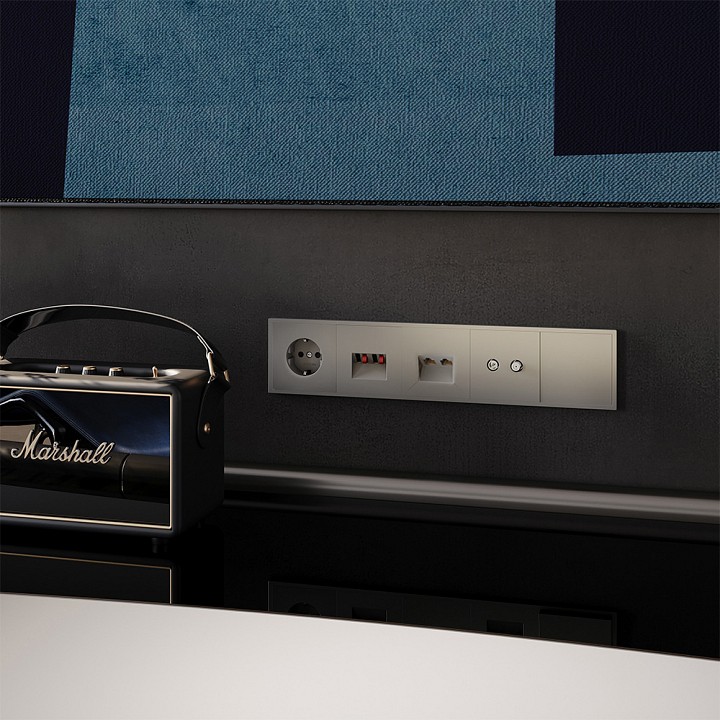 Розетка двойная ethernet rj-45 без рамки voltum s70 vls060204