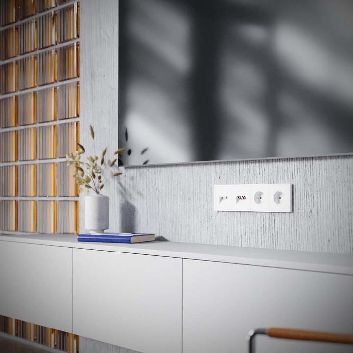 Выключатель для жалюзи без рамки voltum s70 vls060701