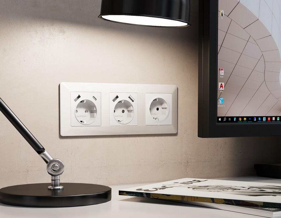 Рамка на 3 поста ambrella volt alfa af110103