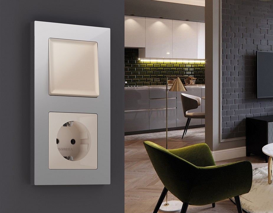 Рамка на 4 поста ambrella volt alfa af220404