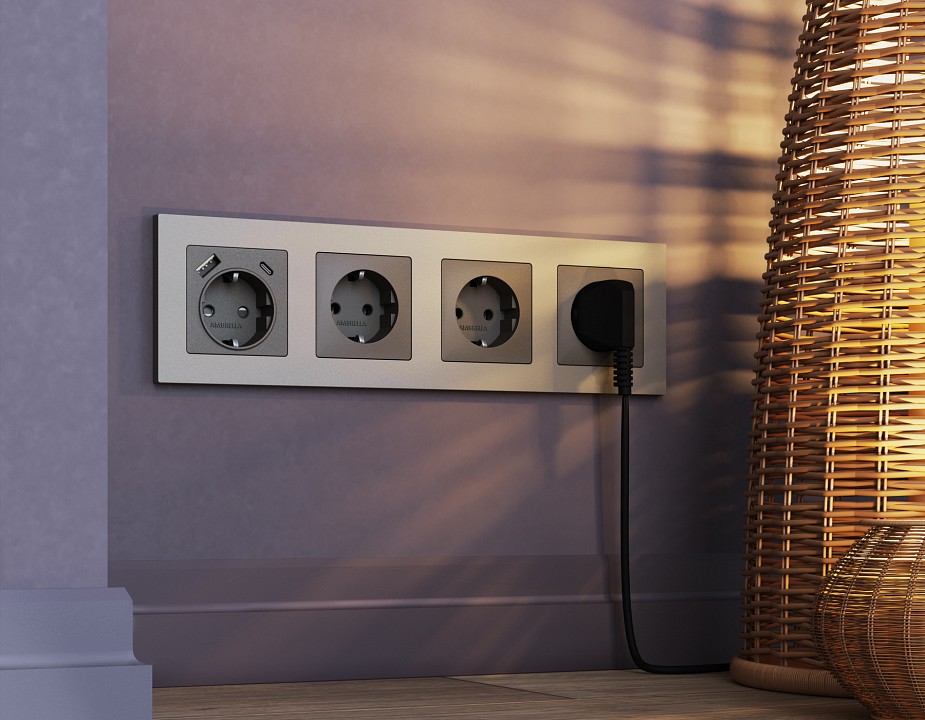 Рамка на 1 пост ambrella volt alfa af220501