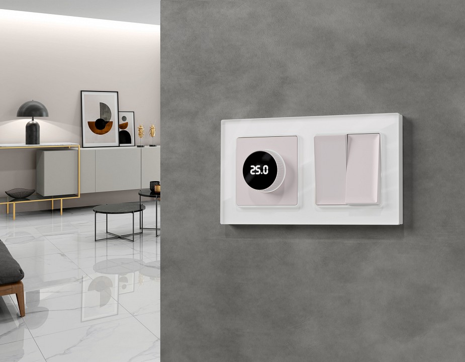 Накладка для терморегулятора электромеханического для теплого пола ambrella volt alfa ap2058