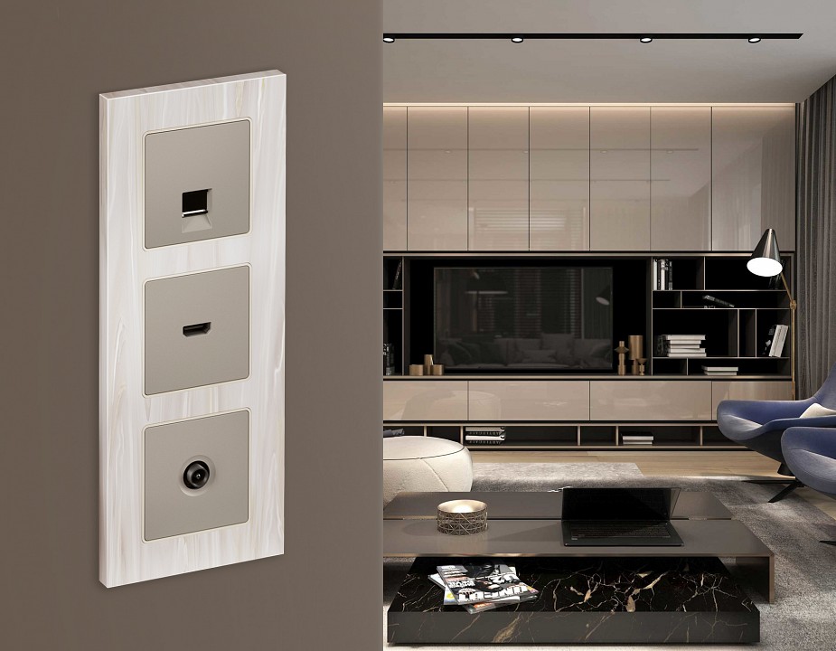 Накладка для тв-розетки ambrella volt alfa ap3730