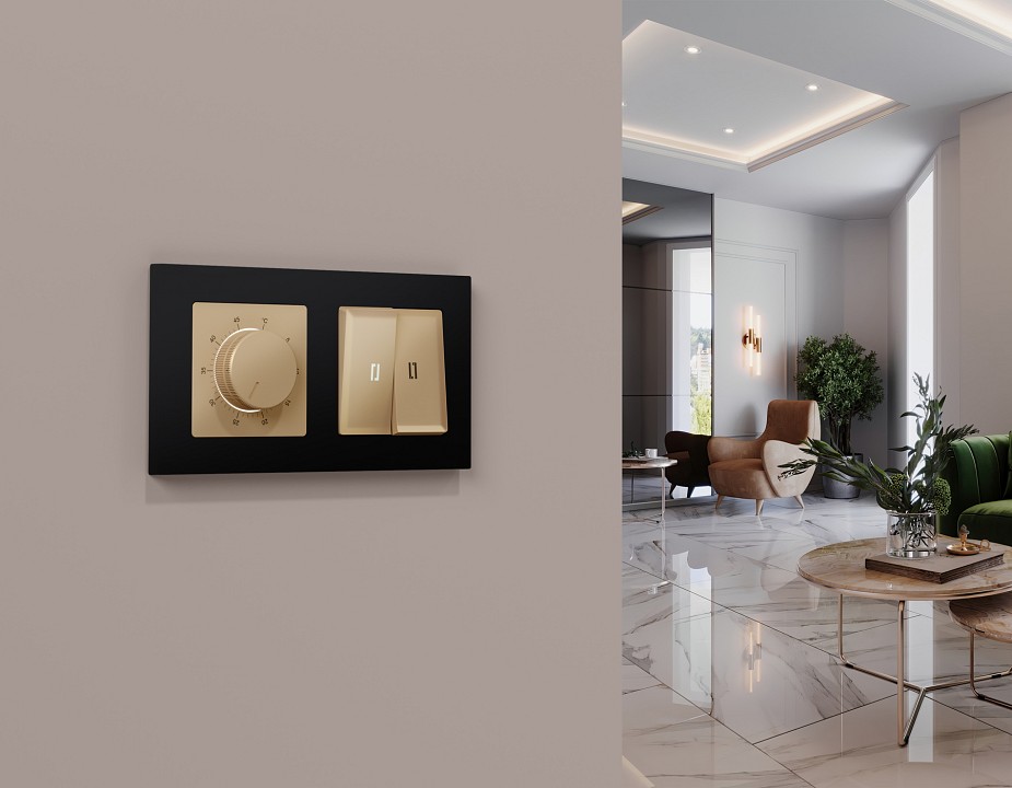 Накладка для терморегулятора электромеханического для теплого пола ambrella volt alfa ap6057