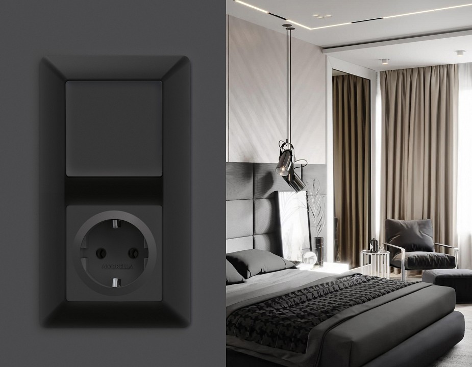 Клавиша для выключателя одноклавишного ambrella volt alfa ap9010